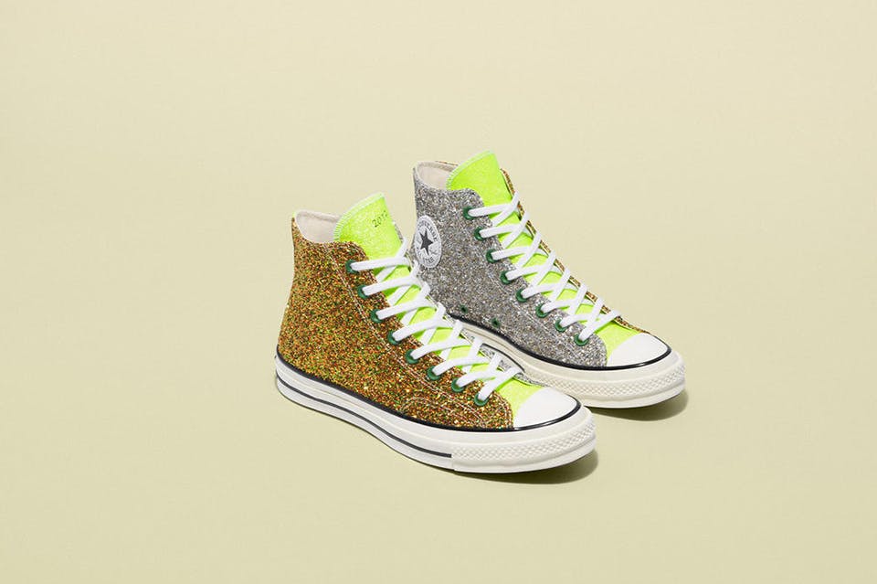 converse x jw anderson glitter chuck 70 high top